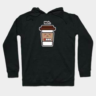 Meh. | Coffee Cup | Charging | Low Battery | Cute Kawaii | Black Hoodie